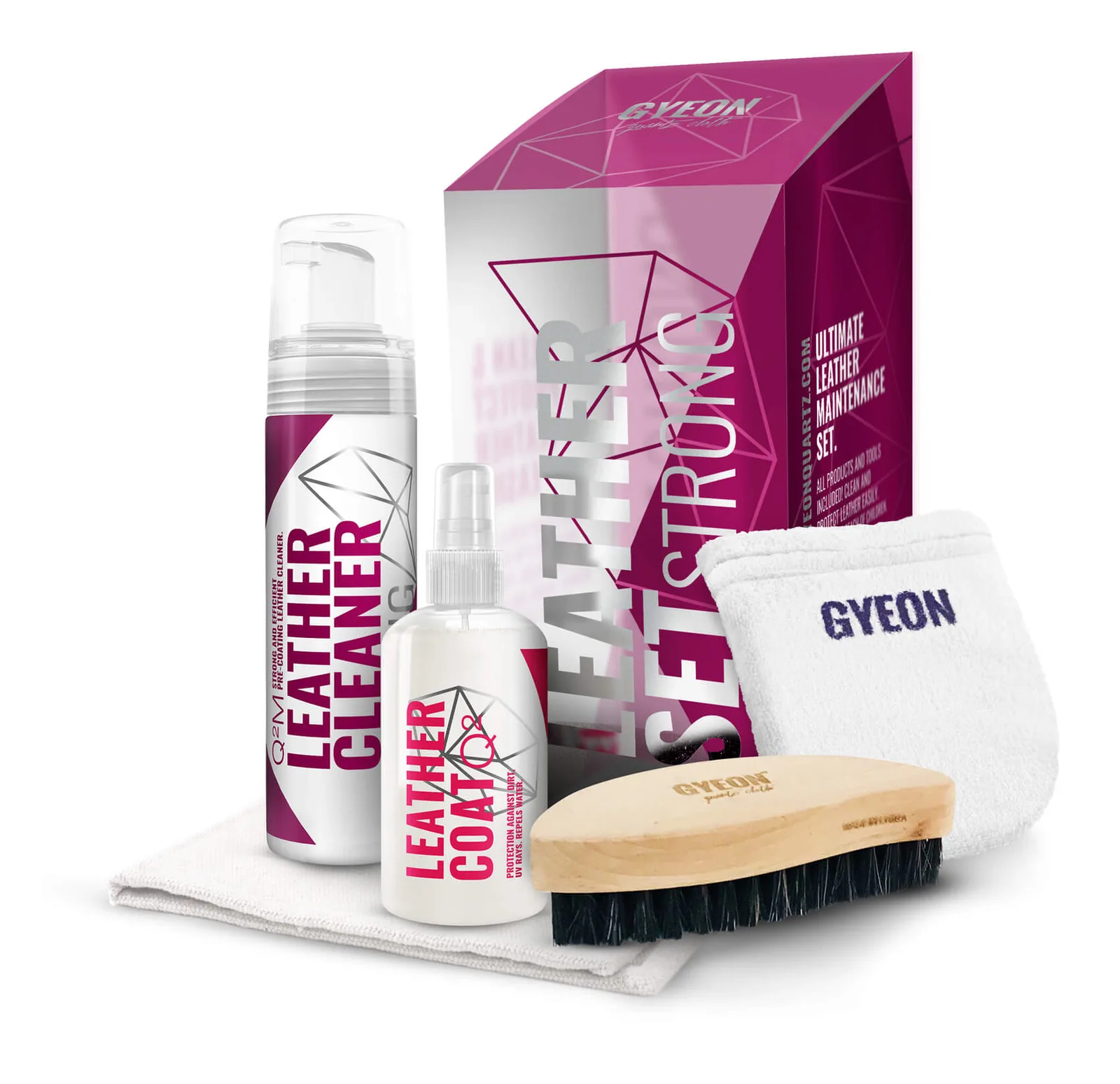 Kit Limpieza y Protección de Cuero Gyeon Q²M Leather Set Strong