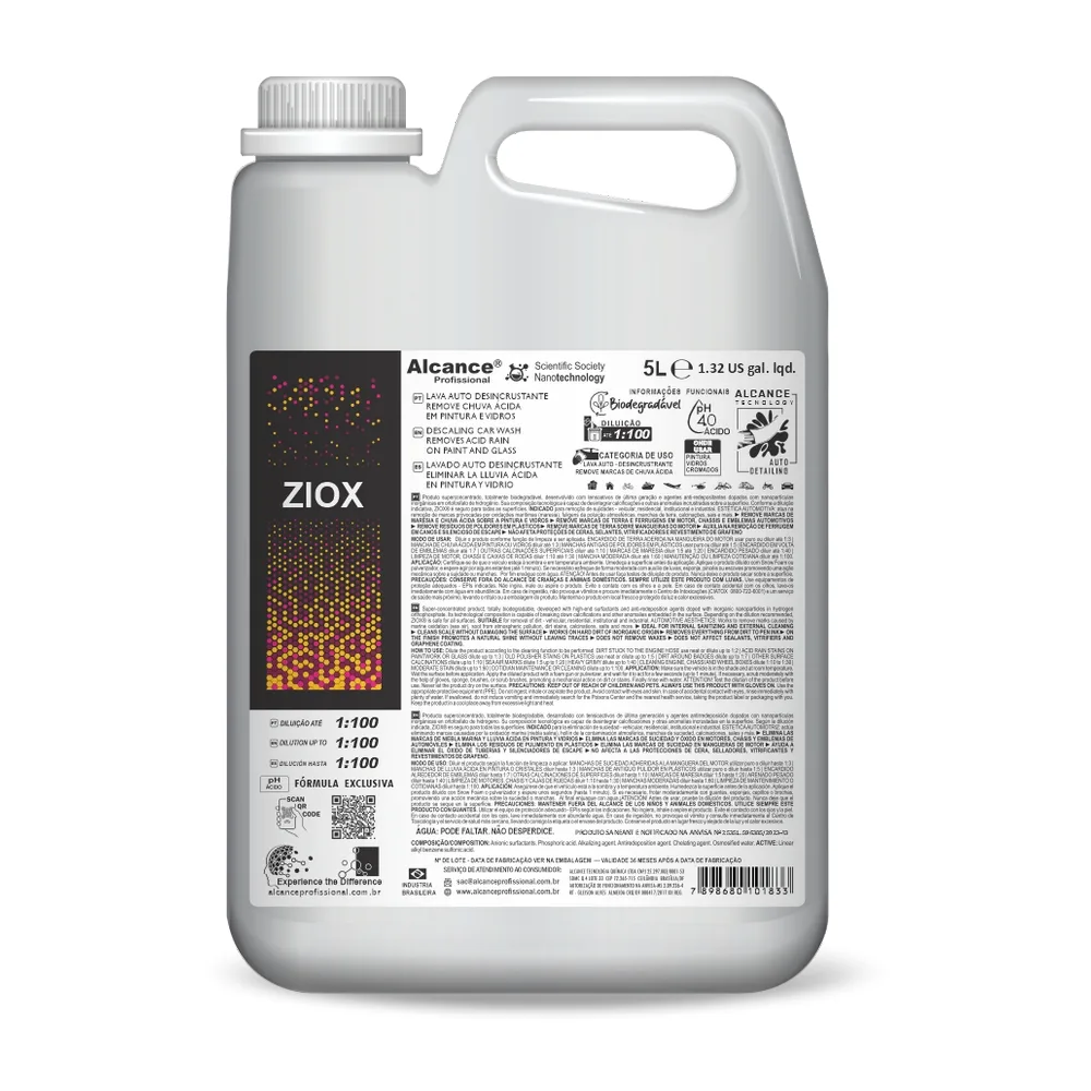 Shampoo de pH ácido Alcance Ziox – foto 3